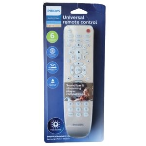 NIB Philips 6 Device Elite Backlit Remote Control - Brushed Silver